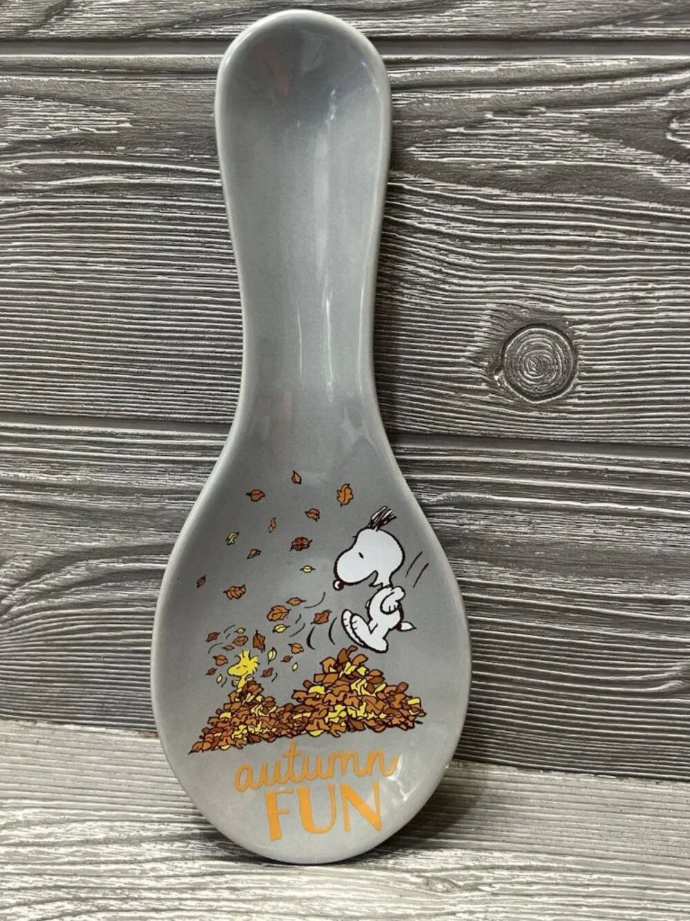 Peanuts Snoopy and Woodstock Fall Spoon Rest Autumn Fun Ceramic 2025 NWOT